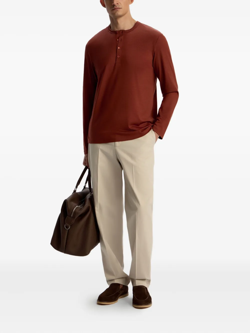 12 STOREEZ long-sleeve Henley T-shirt | T-Shirts | Image 2
