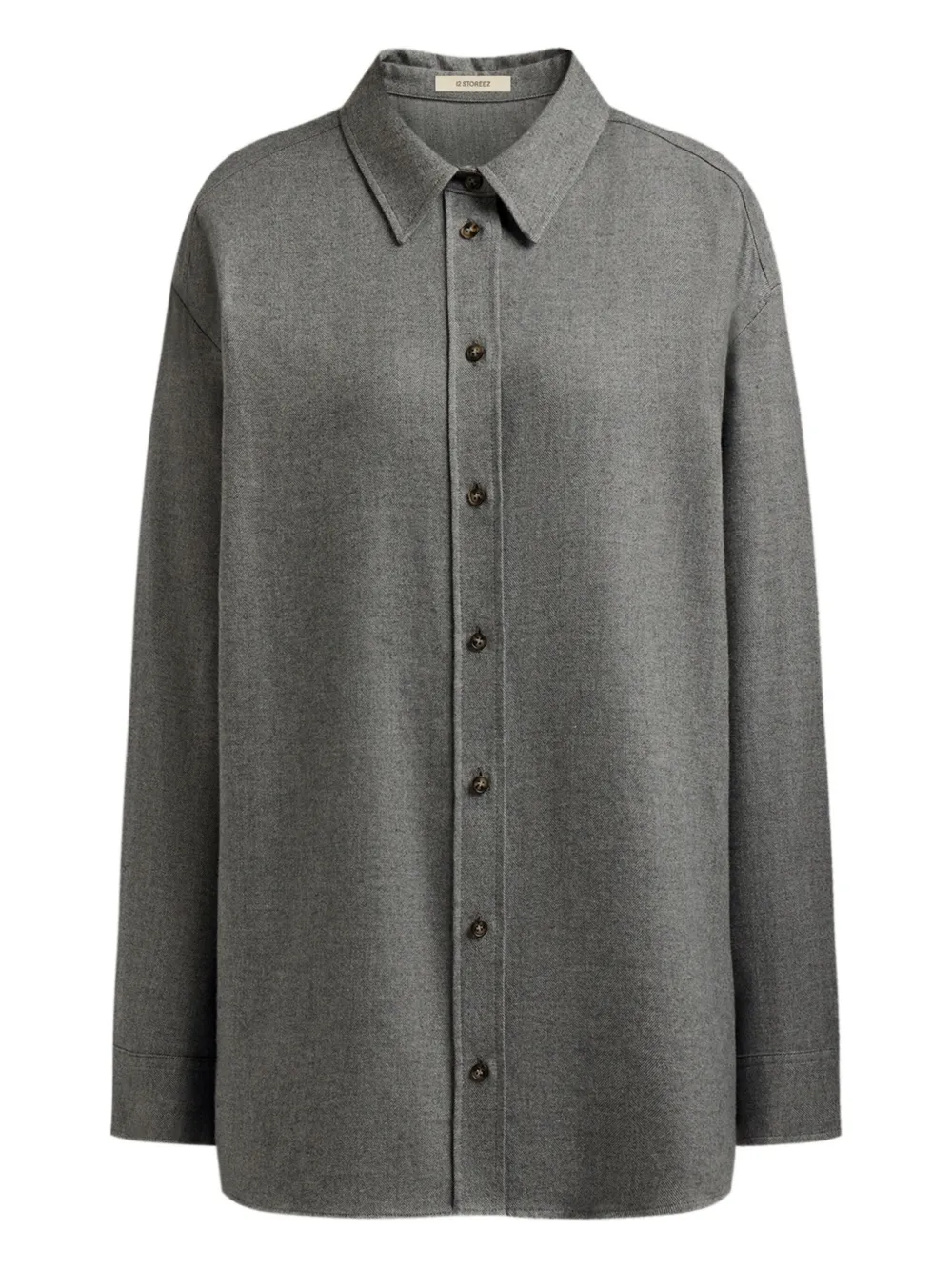 12 STOREEZ camisa con botones | gris | Image 1