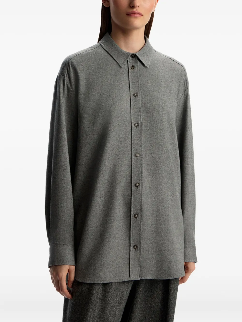 12 STOREEZ Button-up blouse Grijs