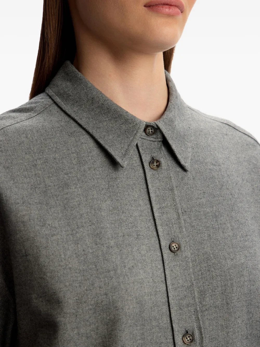 12 STOREEZ Button-up blouse Grijs