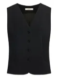 12 STOREEZ button-detail sleeveless vest - Black