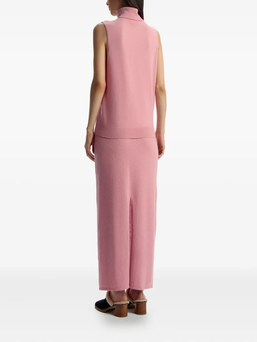 12 STOREEZ Gebreide maxi-rok Roze