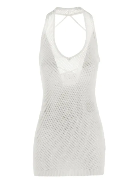 Laneus vestido midi de tejido calado
