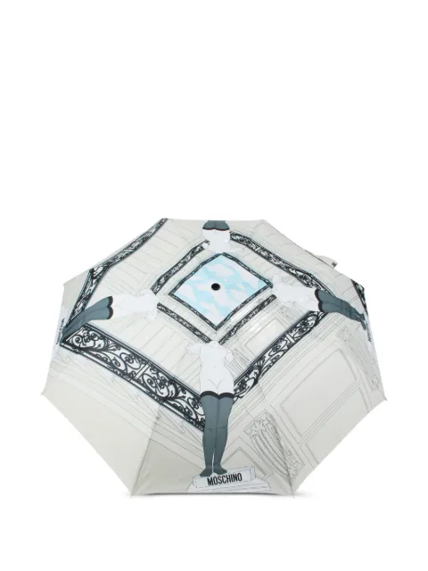 Moschino architectural-print umbrella