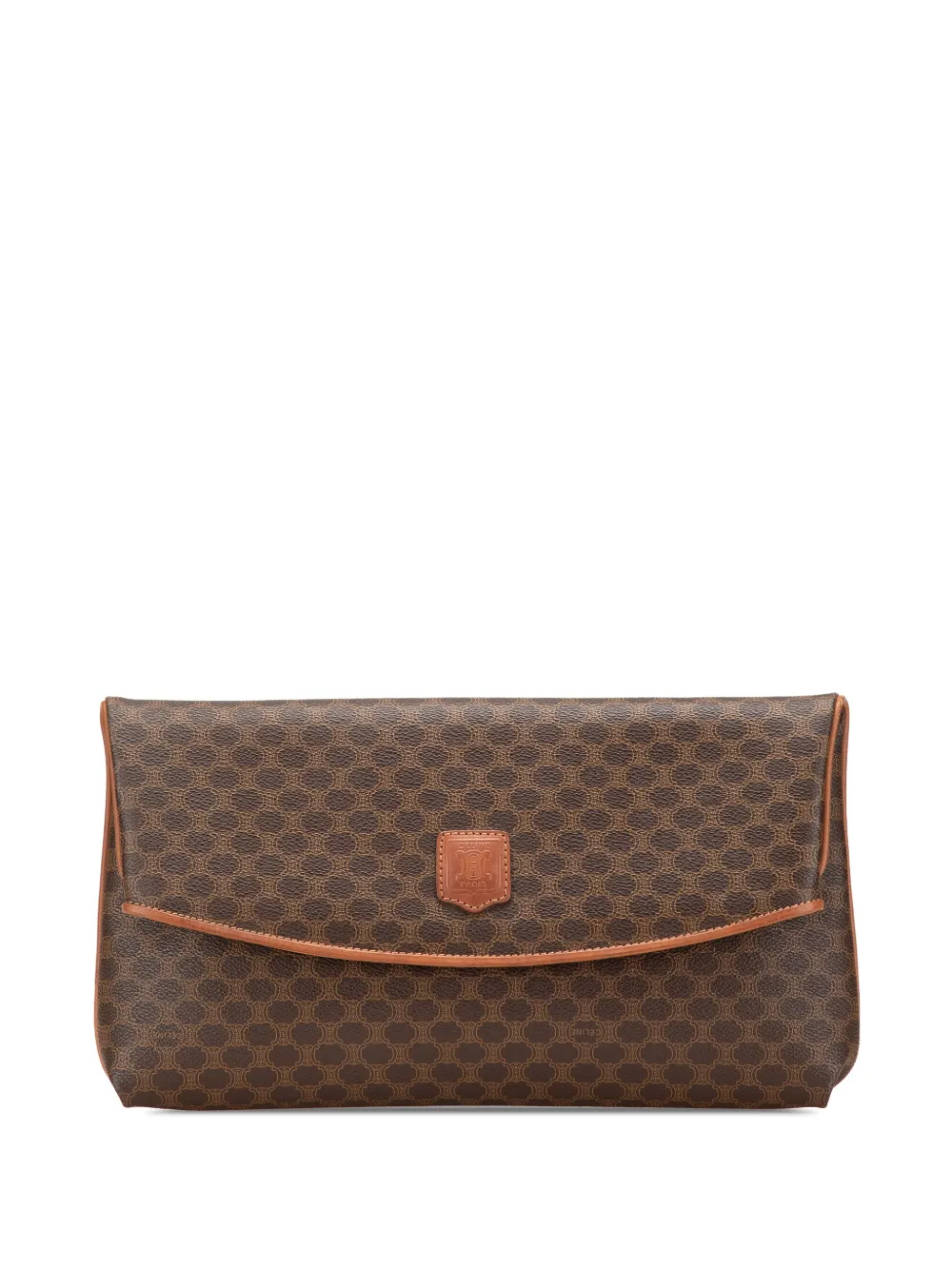 Céline Pre-Owned 2007 Macadam Coated Canvas clutch bag | Brown | Image 1