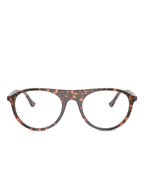 Ray-Ban tortoiseshell-effect round-frame glasses