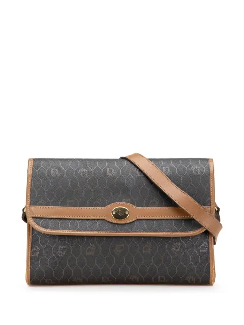 Christian Dior Pre-Owned شنطة كروس كانفا مطلي بنقش خلية نحل من القرن الـ20