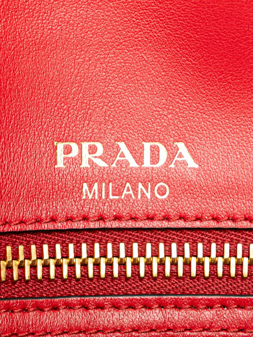 Pre-owned Prada 2000-2024 Saffiano Pattina Chain Crossbody Bag In Red