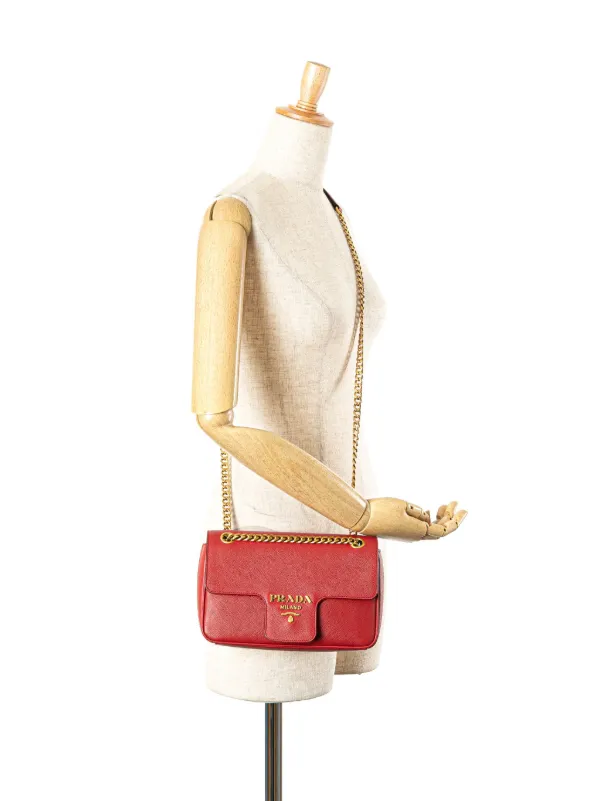 Prada Pre-Owned 2000-2024 Saffiano Pattina Crossbodytas Met