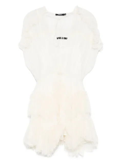 Amen vestido midi de chifón seda 