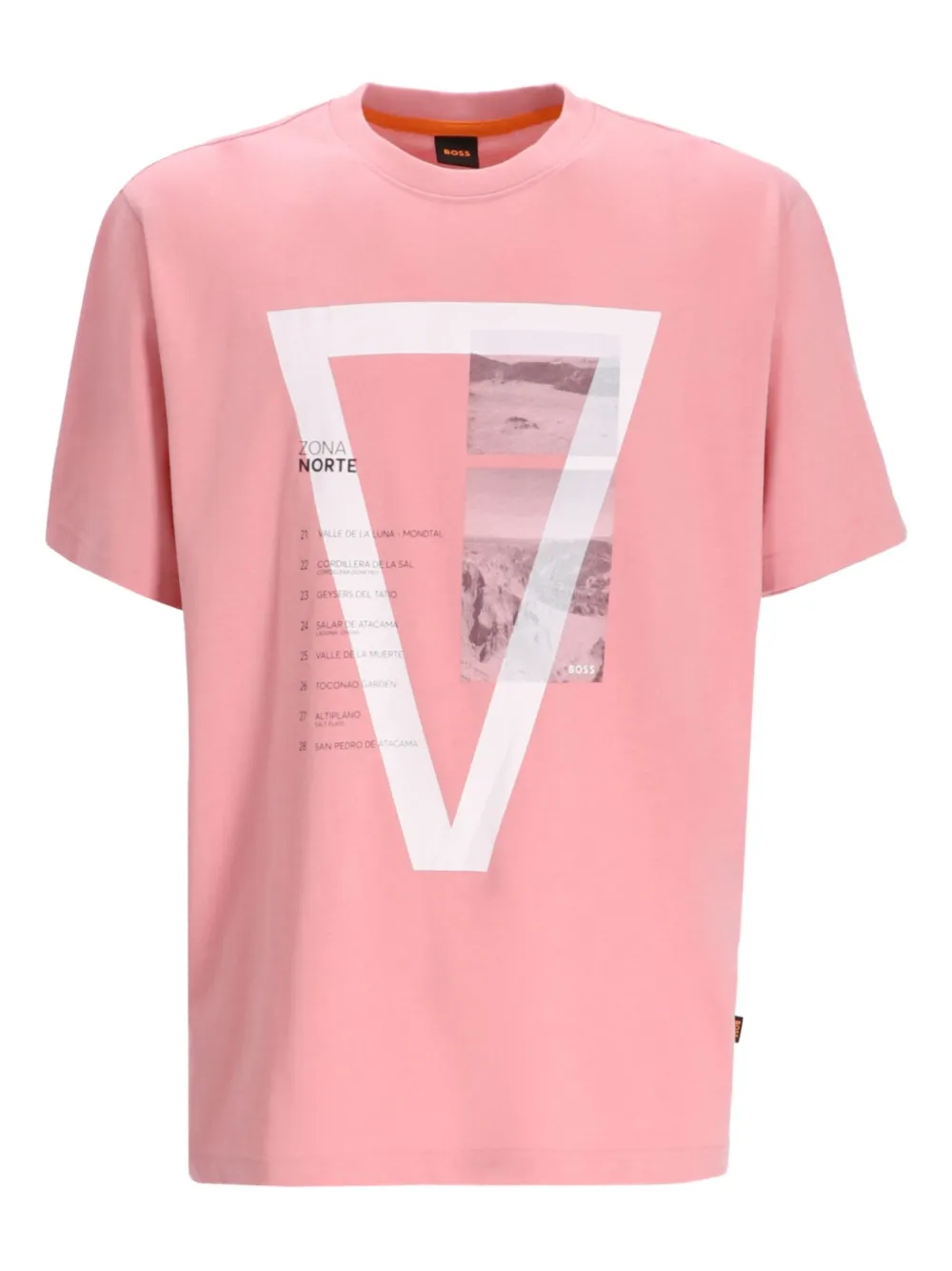 BOSS On The Way graphic-print oversized T-shirt | Pink | Image 1