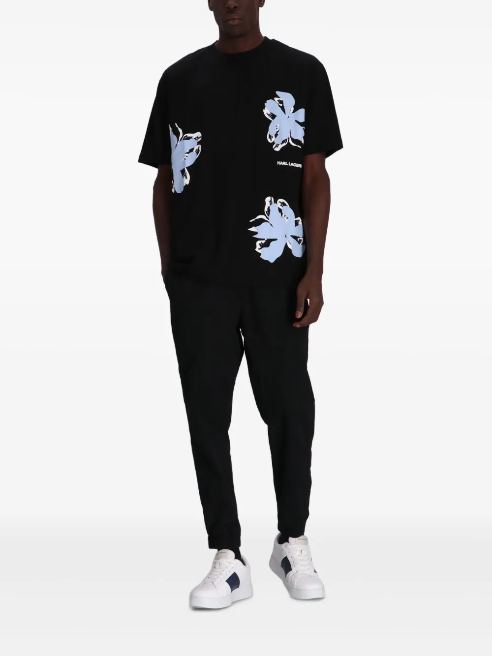 Karl Lagerfeld T-shirt met logoprint Zwart