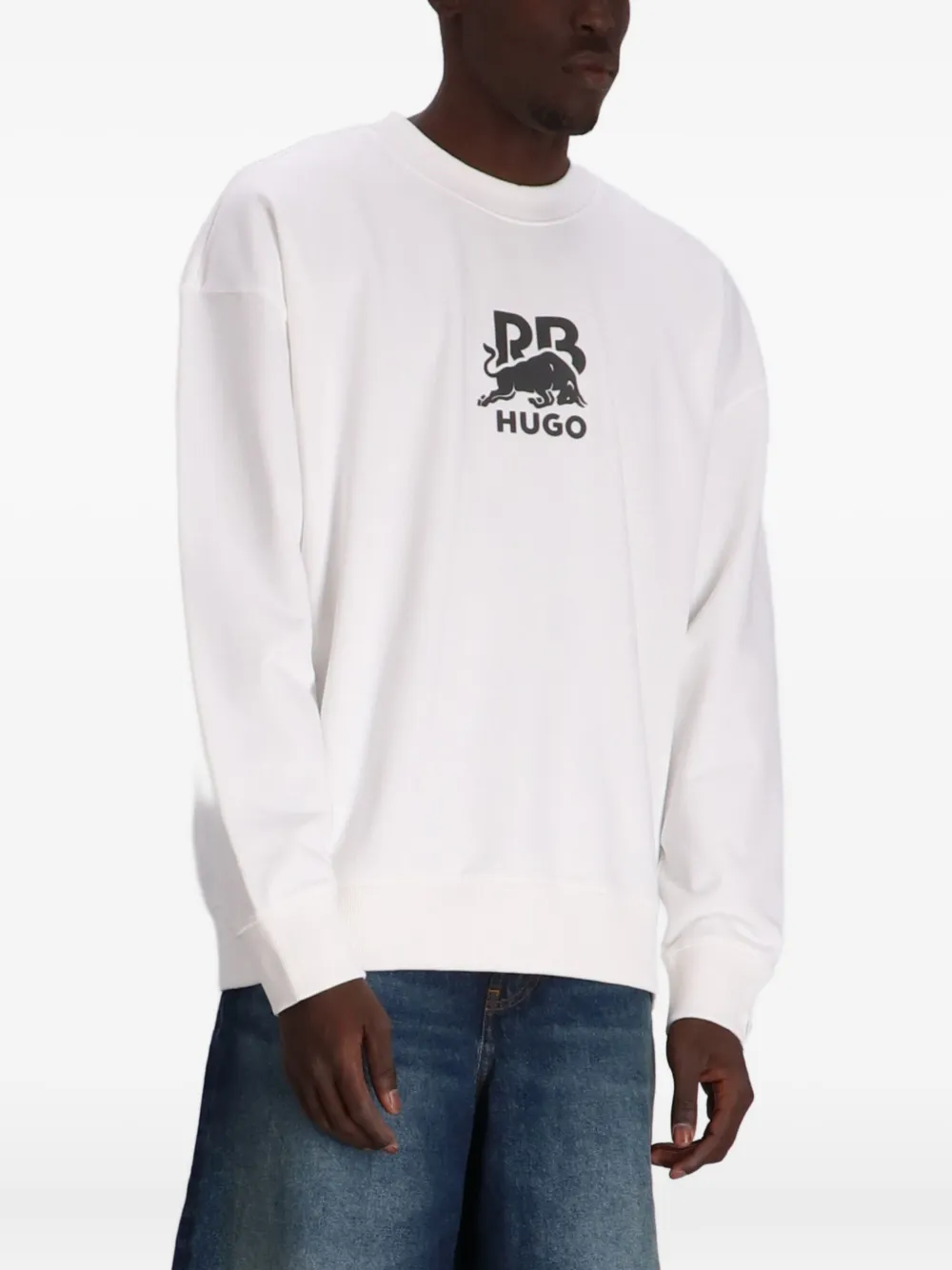 HUGO x Red Bull sweater met logoprint Wit