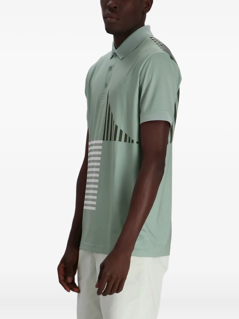 BOSS Paddy poloshirt met grafische print Groen