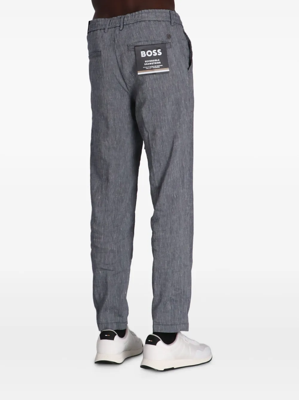 BOSS Broek met trekkoord Blauw