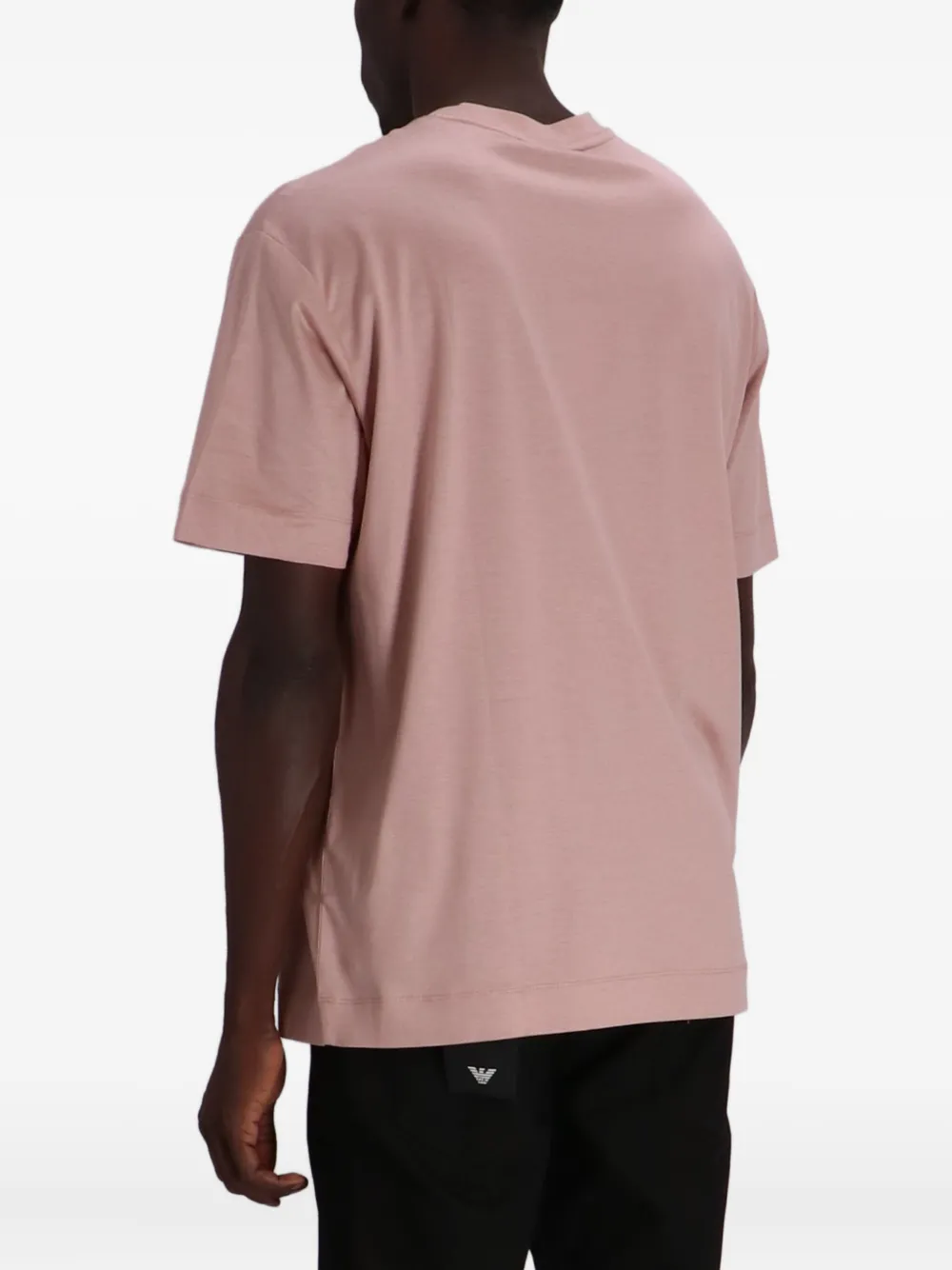 Emporio Armani T-shirt van katoenblend Roze