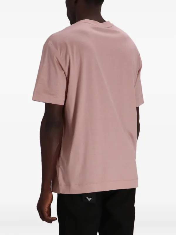 【関税込み】EMPORIO ARMANI コットンブレンド Tシャツ Emporio Armani コットンブレンド Tシャツ | ピンク | FARFETCH JP
