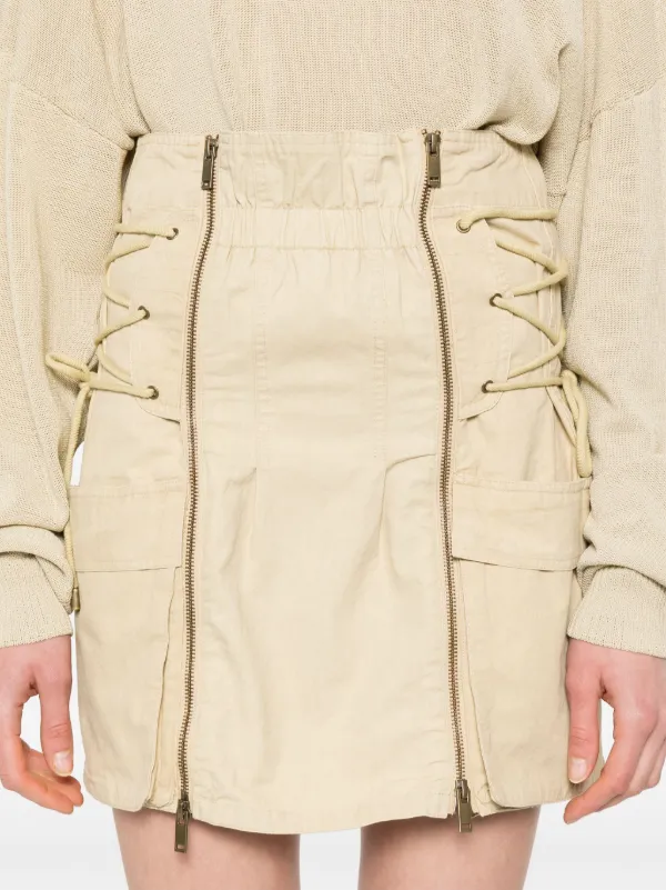 ミニスカート ISABEL MARANT Women Skirts 23HJU0108FAA4B02I 90BE Beige ISABEL MARANT Iteli Mini Skirt | Neutrals | FARFETCH