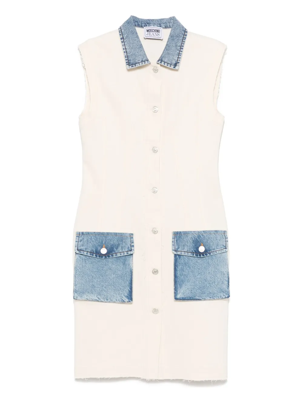 MOSCHINO JEANS Jurk van katoenblend Wit