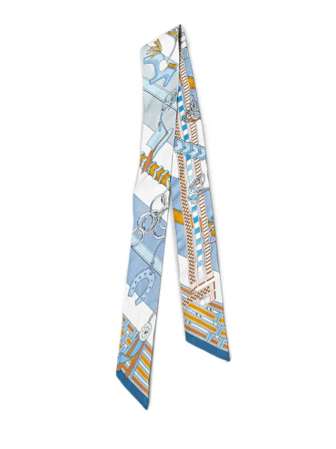 Hermès Pre-Owned foulard Brides et Gris-Gris Twilly en soie (2020-2020)