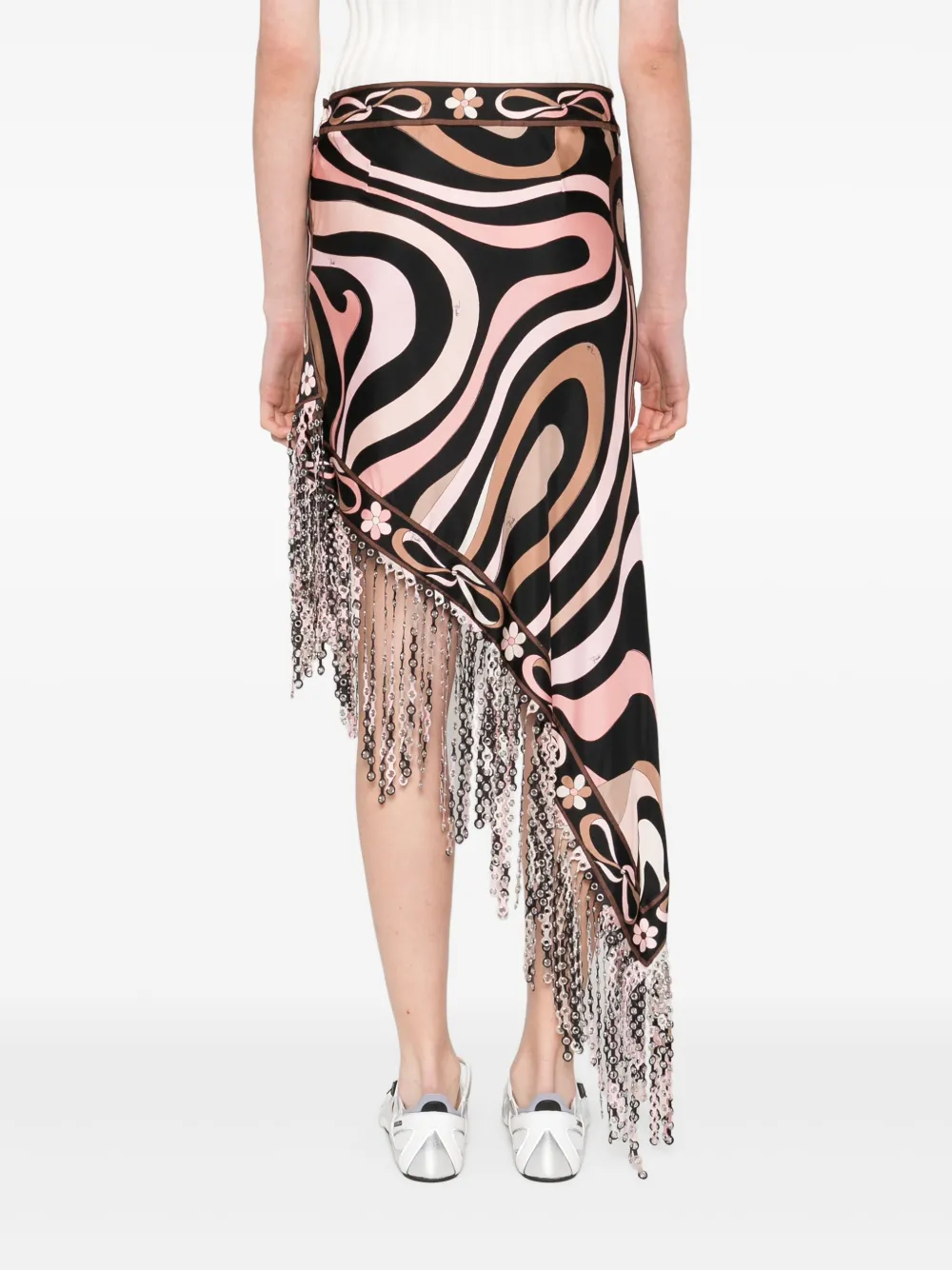 Pucci Sequin-fringed Skirt In Multi
