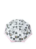 Moschino checkerboard-print umbrella - White