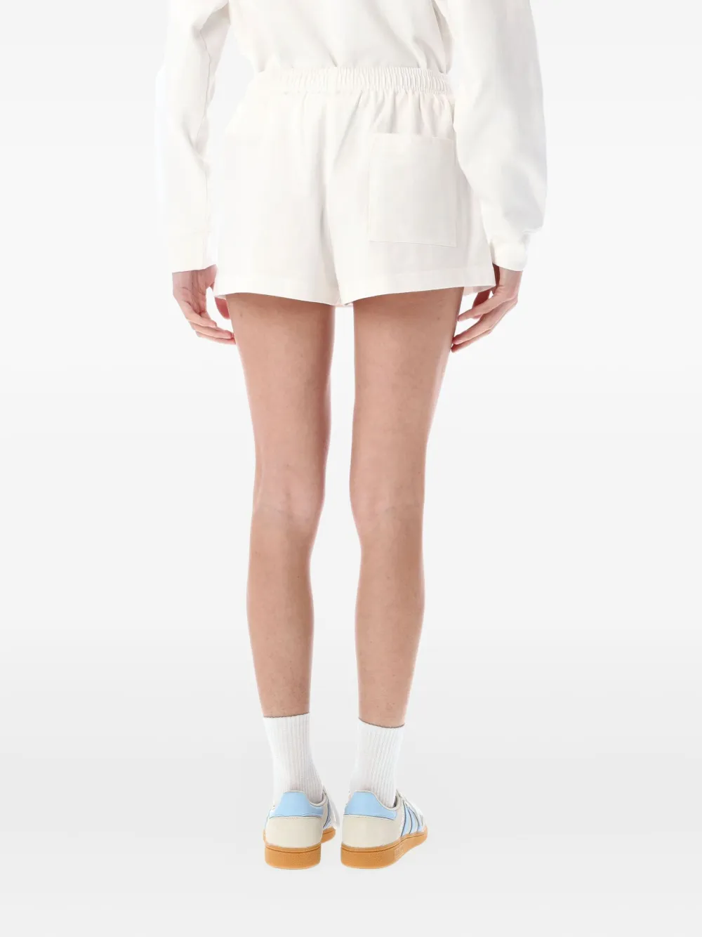 Sporty & Rich Shorts met logoprint Wit