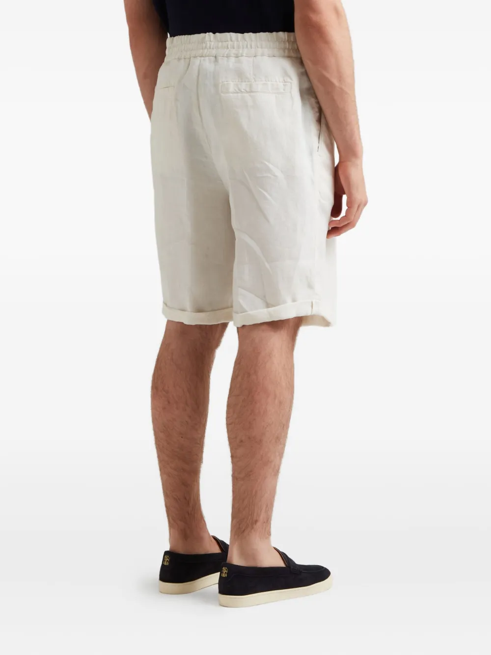 Brunello Cucinelli Linnen bermuda shorts Wit