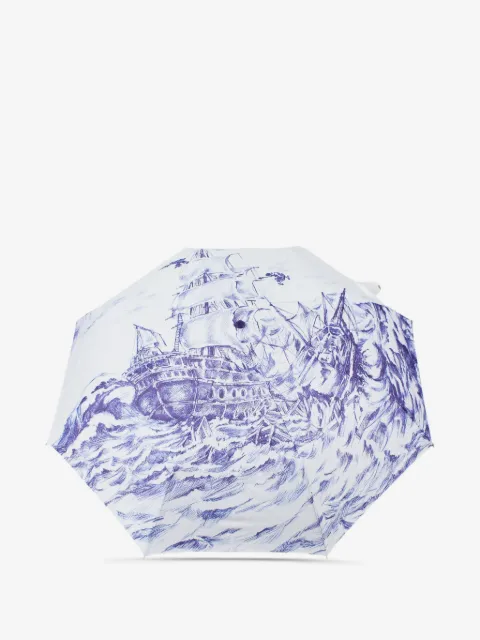 Moschino nautical-themed folding umbrella