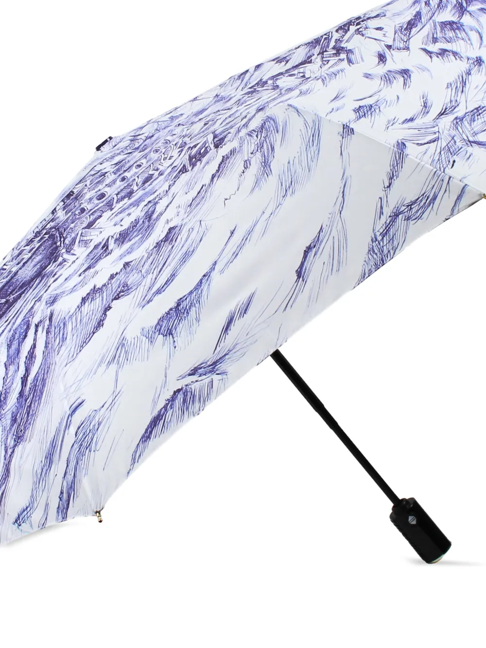 Moschino Nautical-themed Folding Umbrella In White