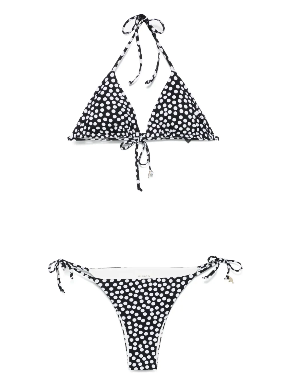 Fisico polka-dot bikini set | Black | Image 1