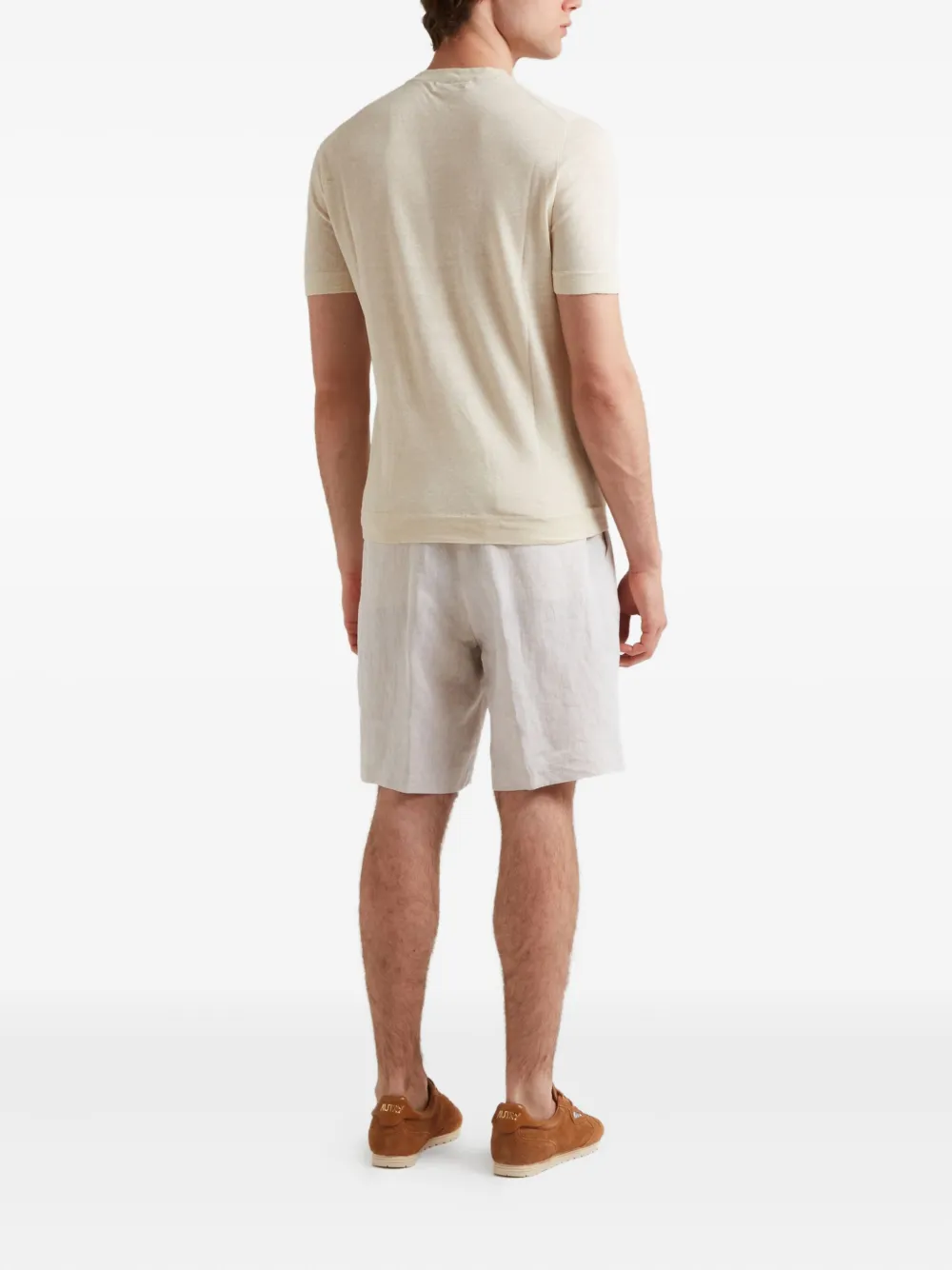 Brunello Cucinelli Gebreid T-shirt Beige