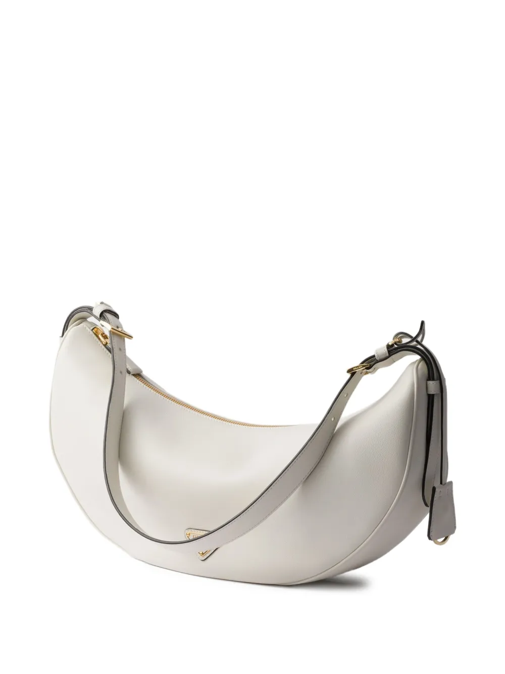 Prada Grote Demi Lune schoudertas Wit