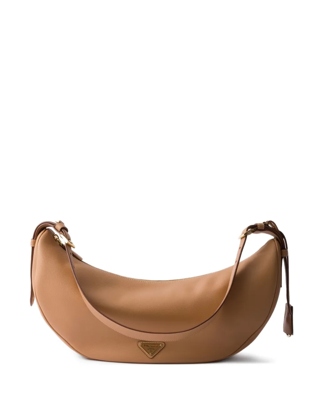 Prada Grote leren schoudertas Bruin