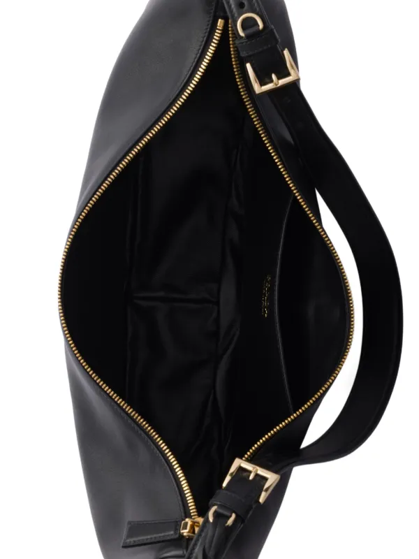 Prada Large Demi Lune Shoulder Bag | Black | FARFETCH