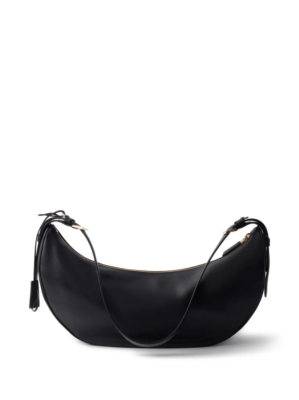 Prada large leather shoulder bag - Zwart