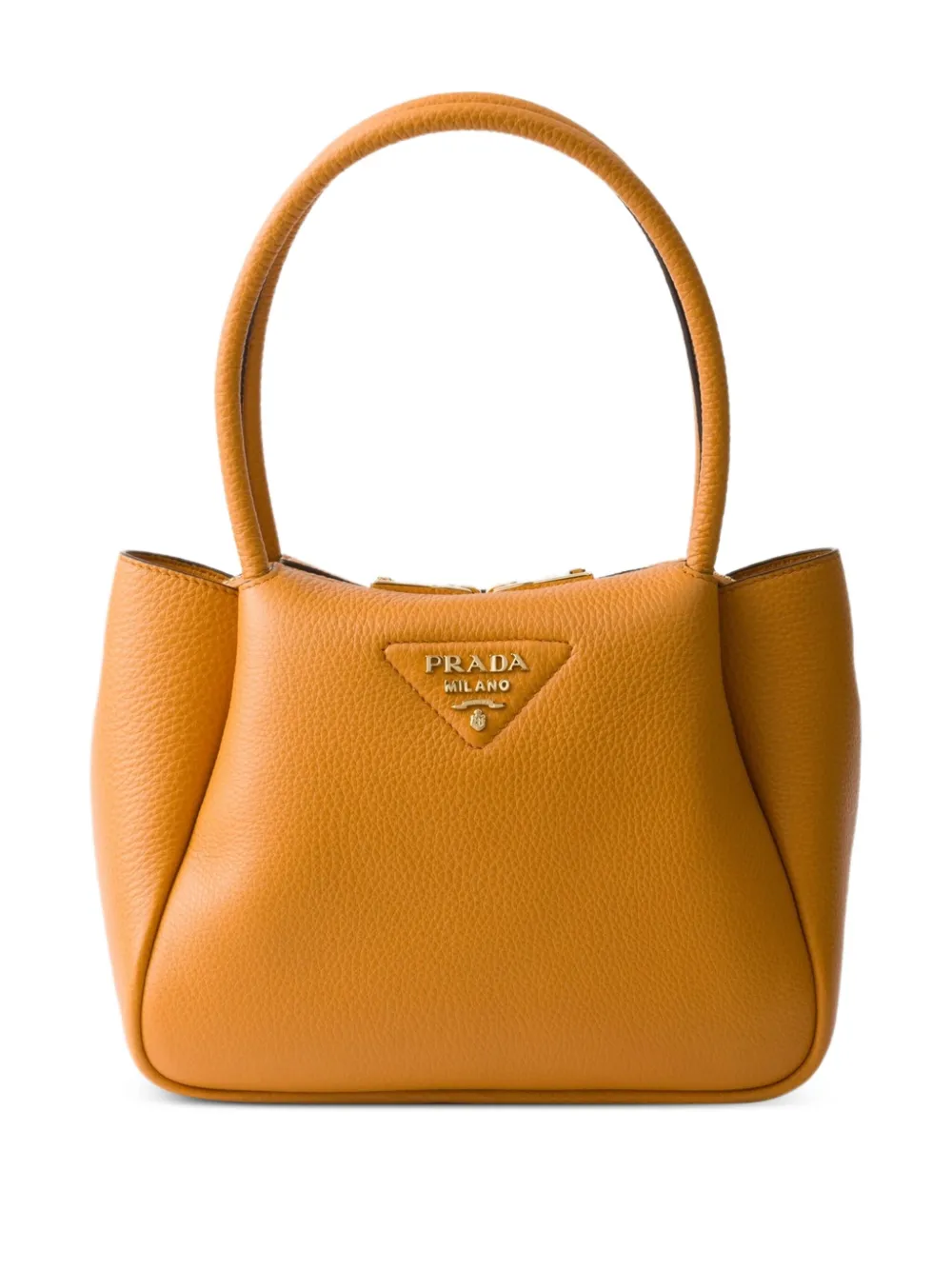 Prada Leren shopper Oranje