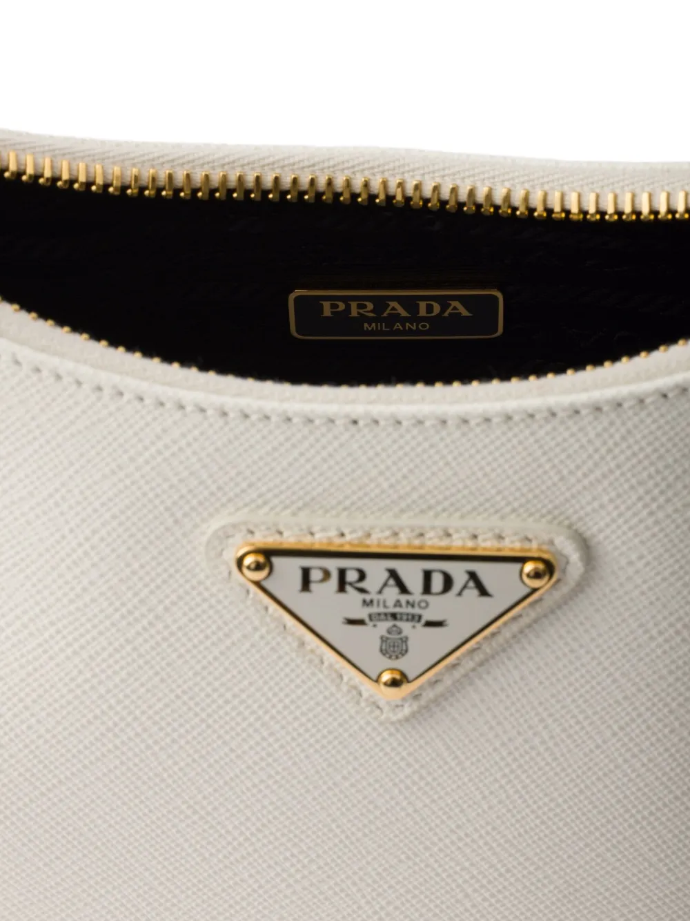 Prada triangle-logo open-back Swimsuit | Black | FARFETCH