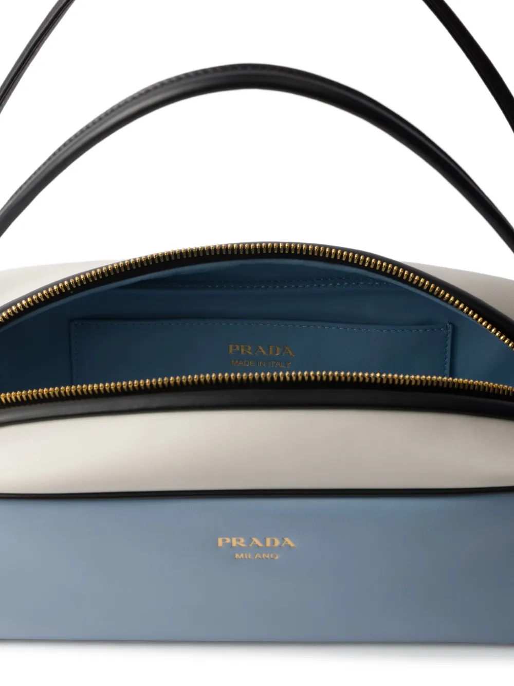 Prada Swing leren schoudertas Blauw
