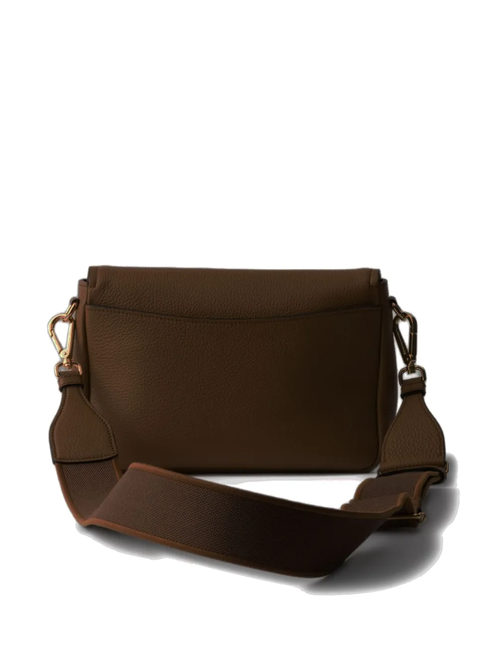 Prada Daino Flap Soft Leather Crossbody Bag In Brown