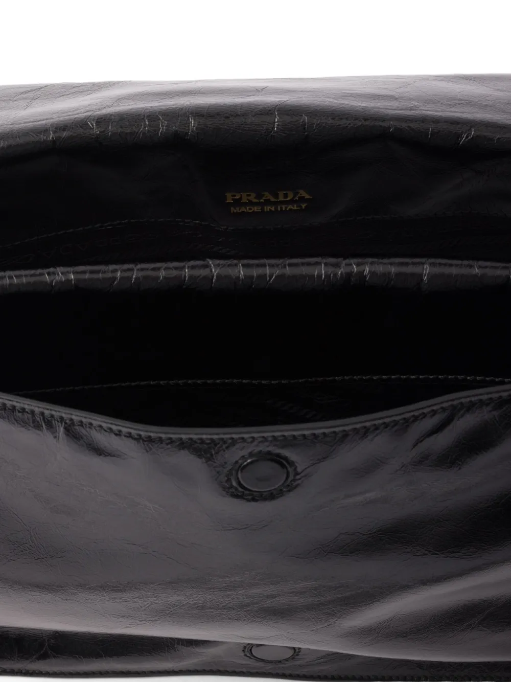 Prada Leren schoudertas Zwart