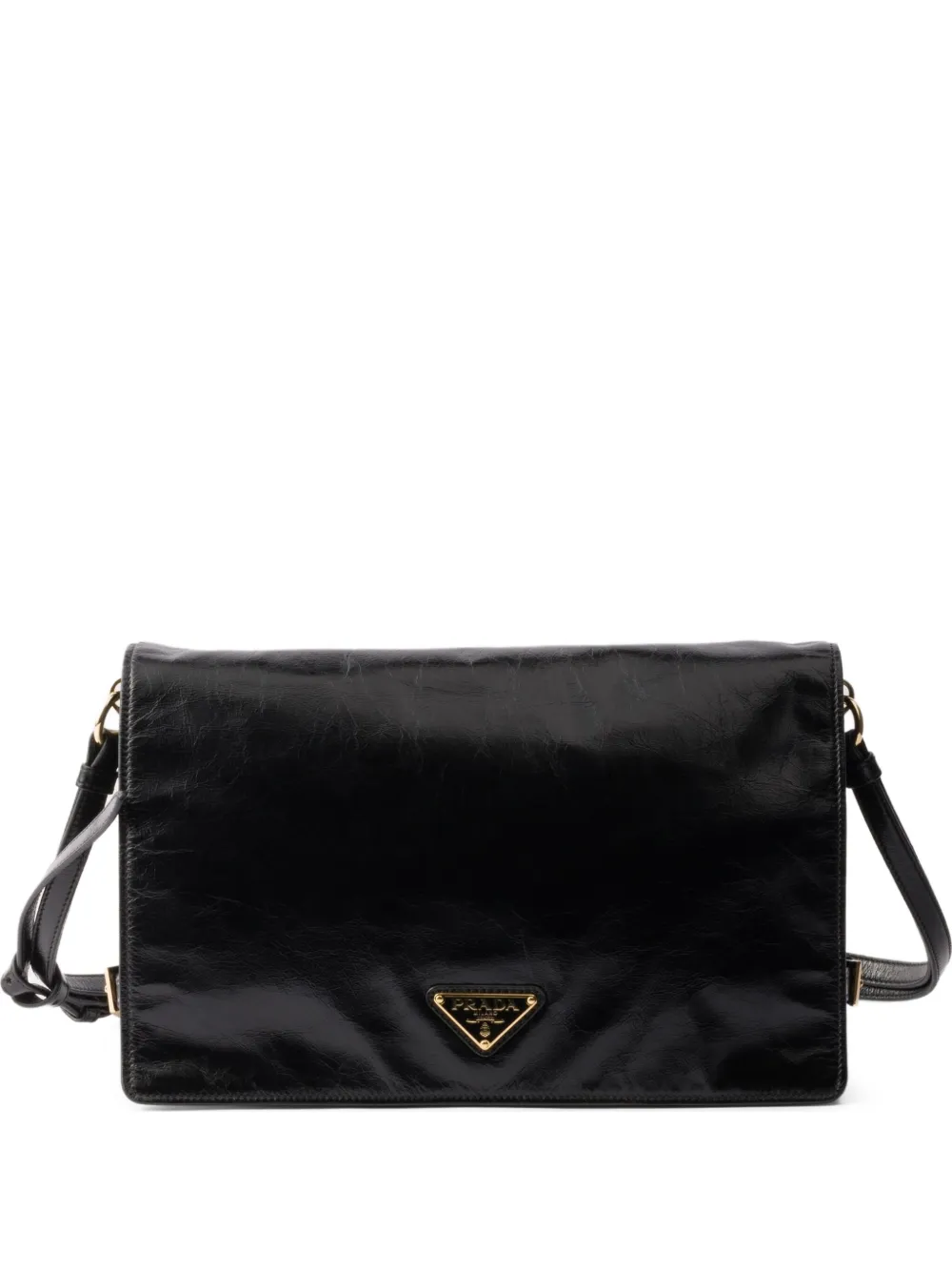 Prada medium leather shoulder bag | Black | Image 1