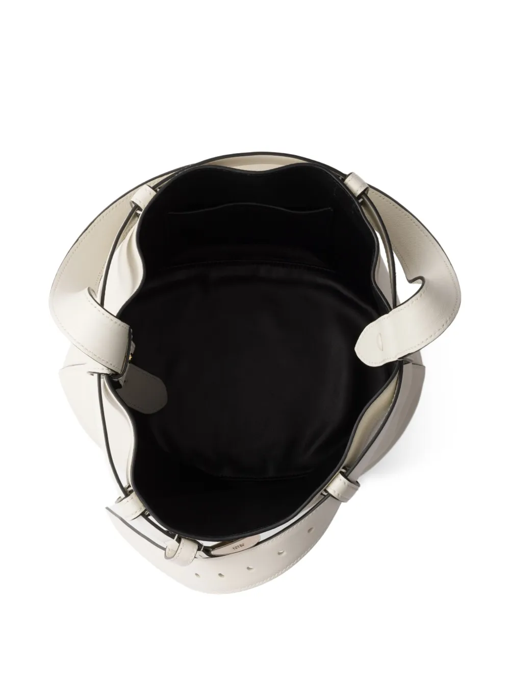 Prada Bucket-tas met gesp Wit