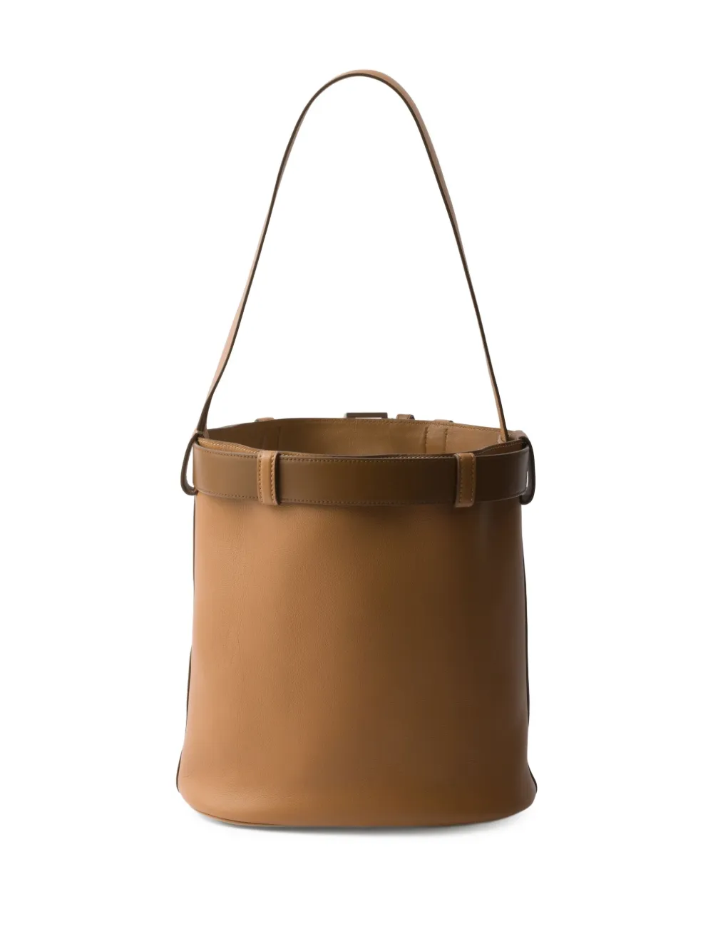 Prada Bucket-tas met gesp Bruin