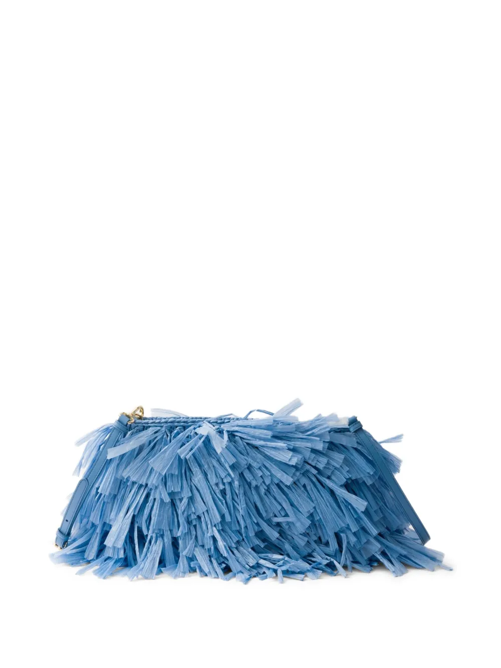 Prada medium fringed clutch bag - Blauw