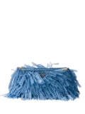 Prada medium fringed clutch bag - Blue