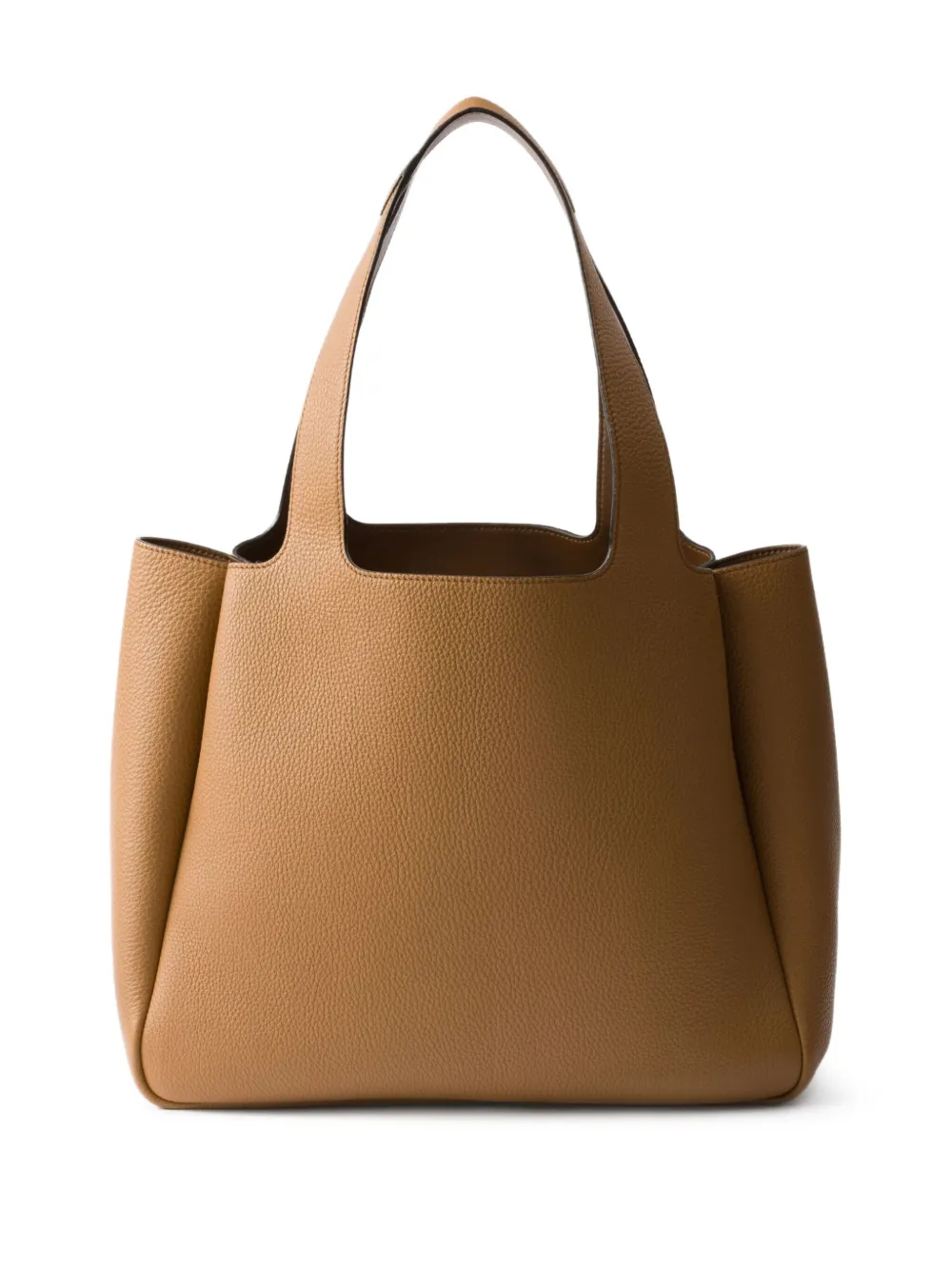 Prada medium leather tote bag - Bruin