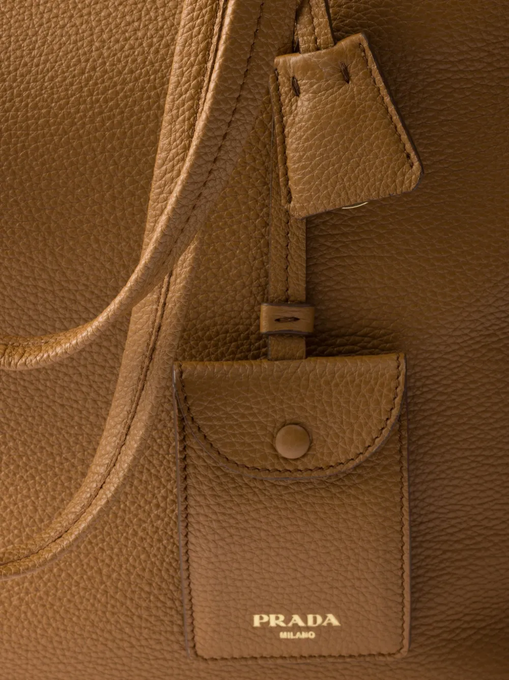 Prada Leren shopper Bruin