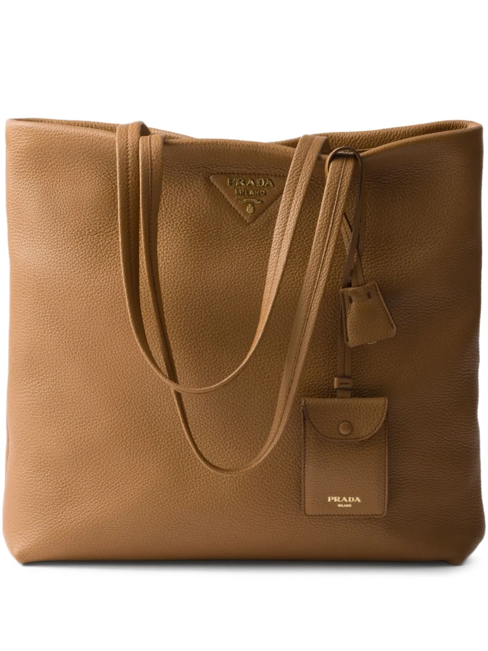 Prada Leren shopper Bruin