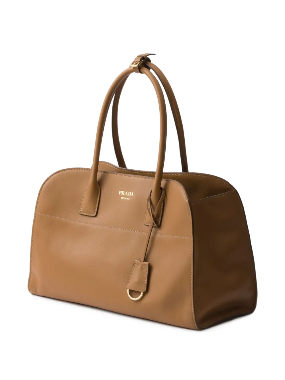 Prada Leren shopper Bruin